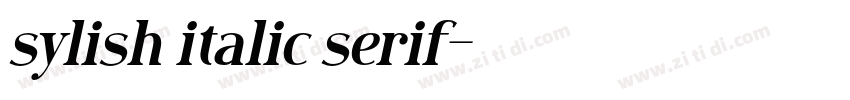 sylish italic serif字体转换